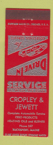 Matchbook Cover - Cropley & Jewett Auto Service Bucksport ME
