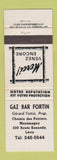 Matchbook Cover - Gas Bar Fortin oil Levis QC