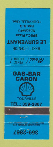 Matchbook Cover - Shell oil gas Tourville QC WEAR