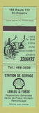 Matchbook Cover - Shell oil gas St Cesaire QC WEAR