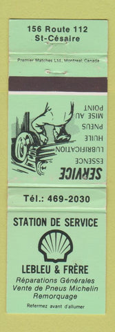 Matchbook Cover - Shell oil gas St Cesaire QC WEAR