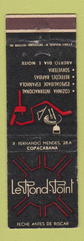 Matchbook Cover - LePond Point Copacabana Brazil restaurant