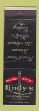 Matchbook Cover - Lindy's Restaurant New York City