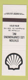 Matchbook Cover - Shell oil gas Station Compagnons St Augustine QC BLACK TEXT