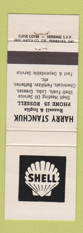 Matchbook Cover - Shell oil gas Harry Stanchuk Russell ON?
