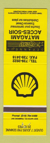 Matchbook Cover - Shell oil gas Matagami QC