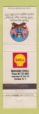 Matchbook Cover - Shell oil gas CBS TV Mahans Cortland NY