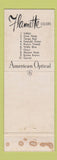 Matchbook Cover - Flamette Colorado American Optical Glasses WEAR