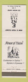 Matchbook Cover - House of Vision Optics Opticians CHAIN