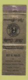 Matchbook Cover - Roy M Malos Optician optical Eugene OR