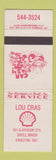 Matchbook Cover - Shell oil gas Lou Cras Kingston ON