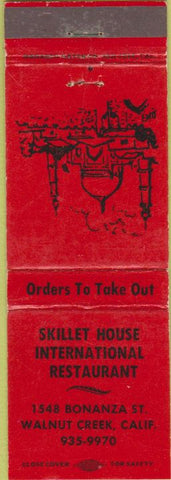 Matchbook Cover - Skillet House Restaurant Walnut Creek CA