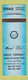 Matchbook Cover - Shell oil gas Marcel Therriault Levis QC