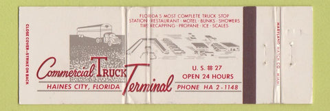 Matchbook Cover - Commerical Truck Terminal Haines City FL oil gas WEAR