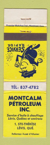 Matchbook Cover - Montcalm Petroleum oil gas Levis QC WEAR