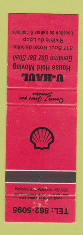Matchbook Cover - Shell oil gas U-Haul Riviere Du Loup QC