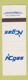 Matchbook Cover - NC Gas natural gas? Canada WEAR