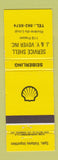 Matchbook Cover - Shell oil gas J&Y Voyer Fiviere du Loup QC WEAR