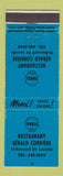 Matchbook Cover - Shell oil gas Gerald Corbiere St Bernard De Lacolle QC WEAR