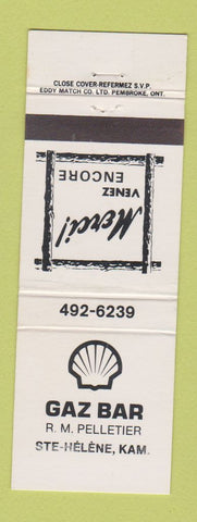 Matchbook Cover - Shell oil gas Ste Helene QC