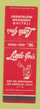 Matchbook Cover - Little Joe's Restaurant Italian Los Angeles CA