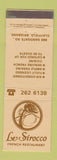 Matchbook Cover - Le Sirocco French Restaurant Brisbane Clayfield Australia