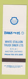 Matchbook Cover - Shell oil gas White Stallion Truck Diner Mactier ON