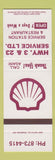 Matchbook Cover - Shell oil gas Canada Highway 3 & 23 SAMPLE