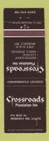 Matchbook Cover - Crossroads Plantation Inn Shell oil gas Moberly MO