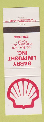 Matchbook Cover - Garry Limpright Shell oil gas Steinback MB