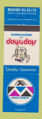 Matchbook Cover - Mohawk oil gas Canada Stop n Shop