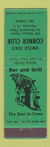 Matchbook Cover - Uncle Joe's Corner Club Newark NJ