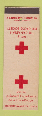 Matchbook Cover - Canadian Red Cross Society QC DD Bean SAMPLE
