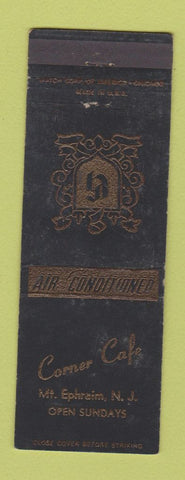 Matchbook Cover - Corner Cafe Mount Ephraim NJ WORN