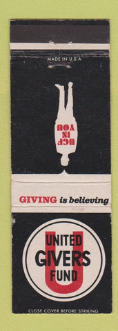 Matchbook Cover - United Givers Fund Charity