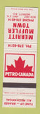 Matchbook Cover - Petro Canada oil gas Merritt Muffler Town BC WEAR