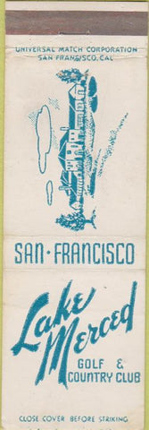 Matchbook Cover - Lake Merced Golf Club San Francisco CA