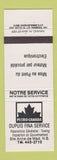 Matchbook Cover - Petro Canada oil gas Dupuis Fina Ste Anne de Mad NB