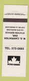 Matchbook Cover - Petro Canada oil gas MG Carpentier Cap de la Madeleine QC
