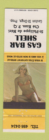 Matchbook Cover - Shell gas bar St Philippe de Neri QC pinup
