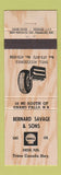 Matchbook Cover - Shell oil gas Bernard Savage Grand Falls NB
