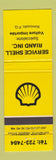 Matchbook Cover - Shell oil gas Riand Rimouski QC