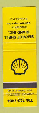 Matchbook Cover - Shell oil gas Riand Rimouski QC