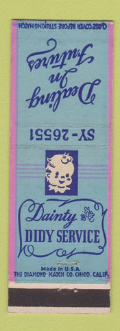 Matchbook Cover - Dainty Didy Service Diaper Cleaning Pasadena CA