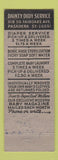 Matchbook Cover - Dainty Didy Service Diaper Cleaning Pasadena CA