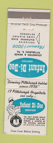 Matchbook Cover - Infant Di Dee Diaper Service Pittsburgh PA