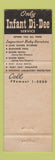 Matchbook Cover - Infant Di Dee Diaper Service Pittsburgh PA