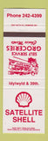 Matchbook Cover - Satellite Shell oil gas Saskatoon SK