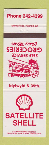 Matchbook Cover - Satellite Shell oil gas Saskatoon SK