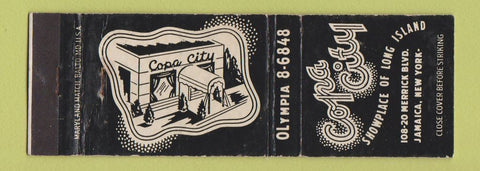 Matchbook Cover - Copa City Jamaica NY LI